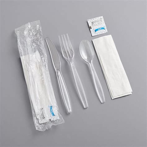 Visions Individually Wrapped Clear Heavy Weight Cutlery Pack With