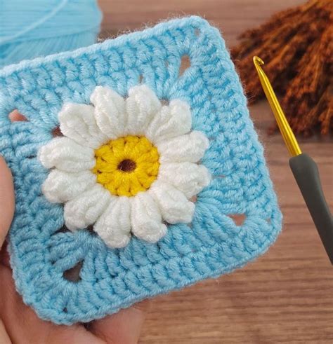 Wonderful Very Easy Crochet Daisy Motif Explanation For Beginners