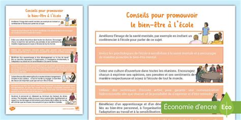 Free New Conseils Pour Promouvoir Le Bien Tre L Cole