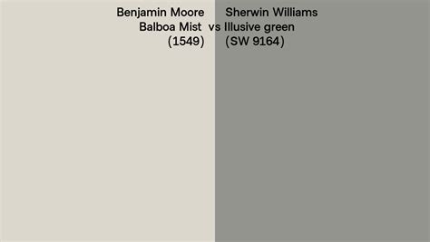 Benjamin Moore Balboa Mist 1549 Vs Sherwin Williams Illusive Green