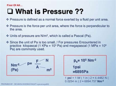 PRESSURE & HEAD (PART-1)