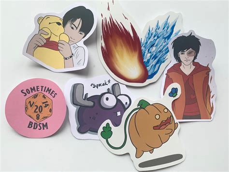 Various Fandom Stickers Etsy