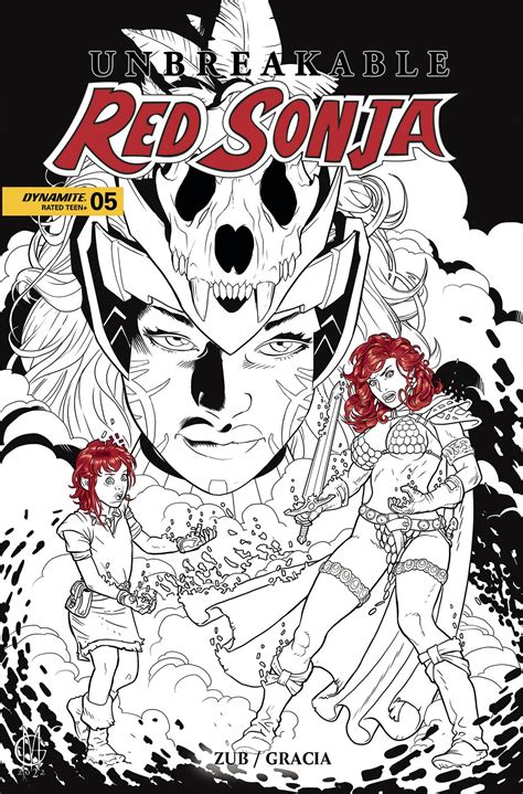 JAN239033 UNBREAKABLE RED SONJA 5 CVR Q 7 COPY FOC INCV MATTEONI B W