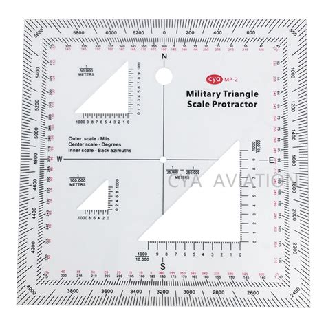 Military Coordinate Scale And Protractor