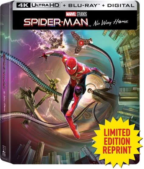 Spider Man No Way Home Limited Edition SteelBook 4K Ultra HD Blu