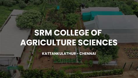 நகரத்திற்குள் விவசாயம் Srm College Of Agriculture Sciences Youtube