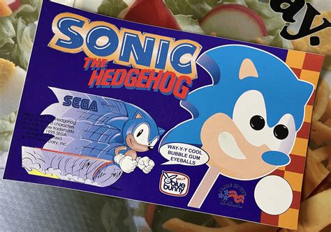 Sonic Bubble Gum Popsicle 1995 Rsonicthehedgehog