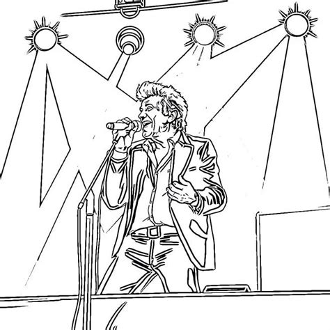 Coloriage Johnny Hallyday - Coloriage Johnny Hallyday gratuit à imprimer