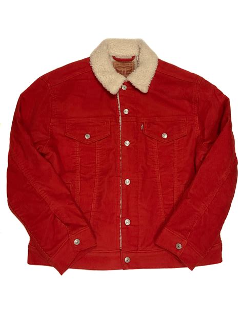 Red Corduroy Sherpa Jacket Online