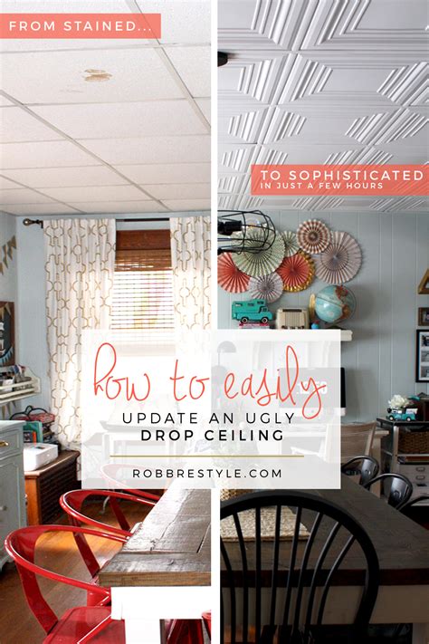 How To Easily Update An Ugly Drop Ceiling Robb Restyle