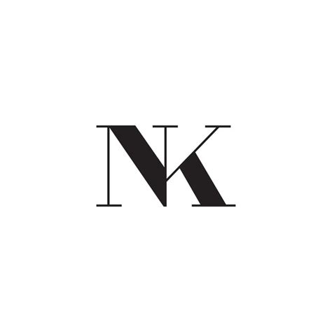 Vector De Dise O Del Logotipo De Las Letras Nk Kn Monograma Vector