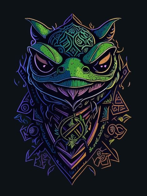 Premium Vector | King frog illustration artwork vector