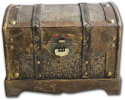 Amazon Gorinskani Wooden Treasure Chest With Lock Vintage Treasure