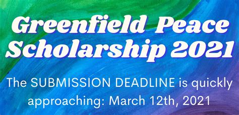 2021 Greenfield Peace Scholarship Open For Submissions Oregon