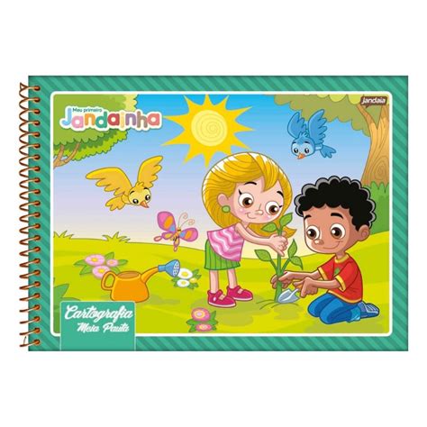 Caderno Meia Pauta Folhas G Jandaia Shopee Brasil