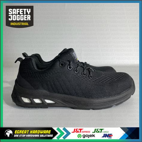 Jual Sepatu Safety Jogger Model Fitz Full Black S P Src Toecap Steel