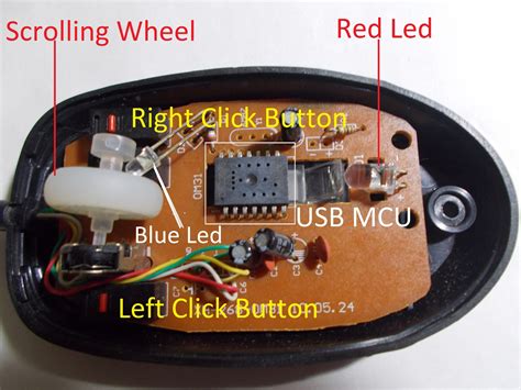 Optical Mouse Circuit Diagram The Schematic Of An Optical Mo