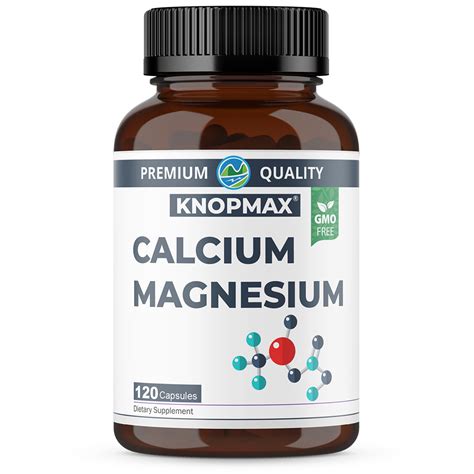 Calcium Magnesium, 120 Capsules – Dietary Supplement – Knopmax®