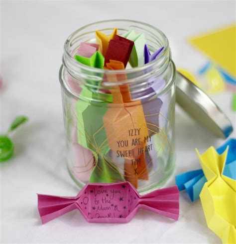 Personalised Origami Sweet Message Jar By Be Ecycle