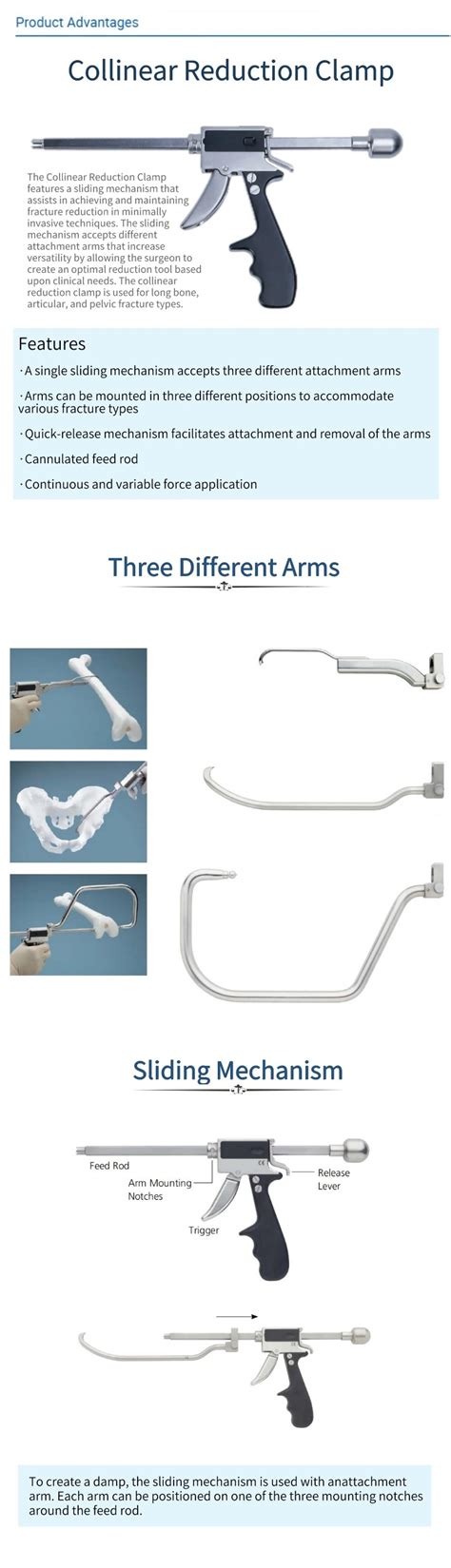 Orthopedic Surgical Instruments For Trauma Surgery Collinear Reduction