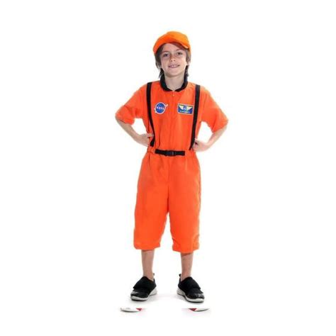 Fantasia Infantil Menino Astronauta Nasa Uniforme Boné