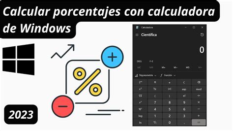 Calcular Porcentajes Con La Calculadora De Windows Youtube