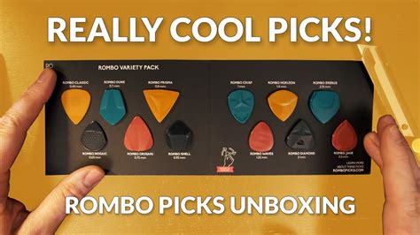 Rombo Picks Variety Pack Unboxing Designer Guitar Picks Youtube