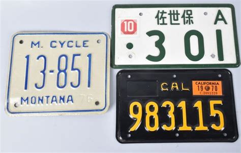 Vintage Motorcycle License Plates - Japanese Lesbian