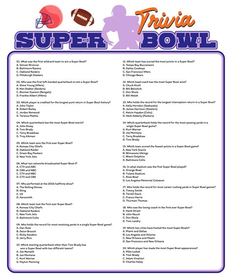 Best Images Nfl Trivia Questions Easy Printable NFL Trivia 60320 | Hot ...