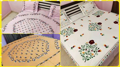 Top Trendy Hand Embroidery Bedsheet Designs 2024 Bedsheet Designs