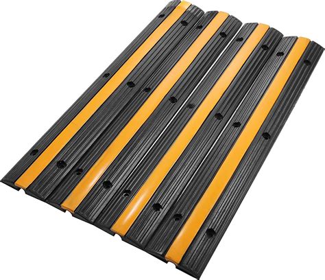 Amazon VEVOR 2pcs 6 Feet Rubber Speed Bump Driveway Modular Heavy