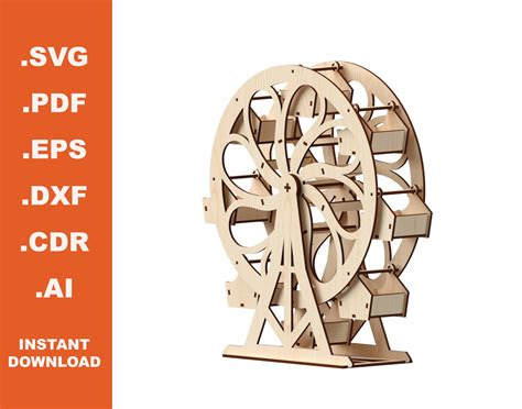 Ferris Wheel Laser Cut Files Instant Download Etsy Australia