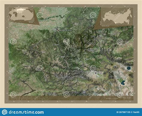 Gorno Altay Russia High Res Satellite Labelled Points Of Citi Stock