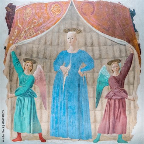 La Madonna Del Parto Celebre Dipinto Di Piero Della Francesca Stock