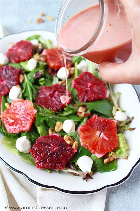 Blood Orange Salad With Blood Orange Vinaigrette - Aromatic Essence