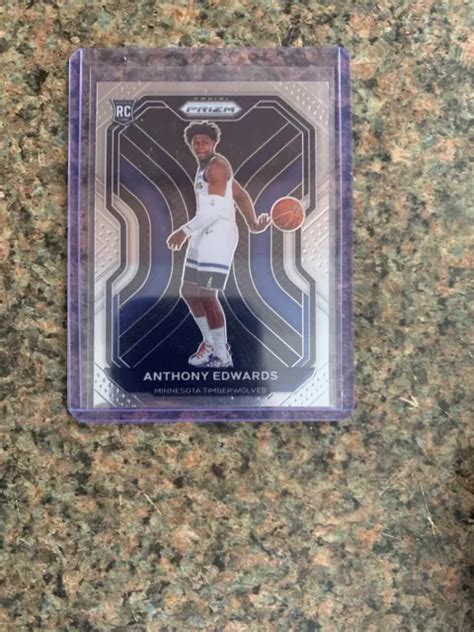 Panini Prizm Anthony Edwards Rookie Base Rc Lupi Di Legno