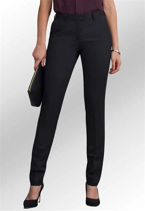 Brook Taverner Hempel Womens Slim Leg Trousers Black Or Mid Grey