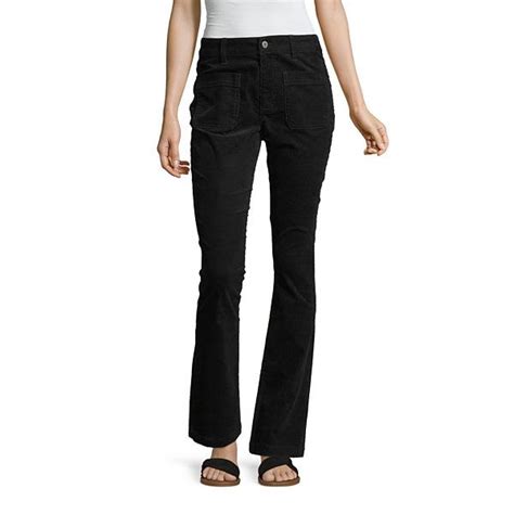 St Johns Bay Womens Mid Rise Corduroy Pants