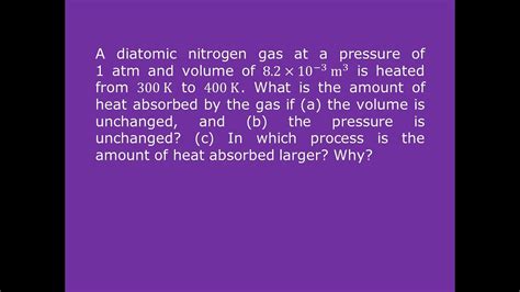 First Law Of Thermodynamics 007 Molar Specific Heat Constant Volume