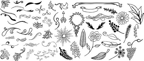 Hand Drawn Elements Vector Freebie Go Media