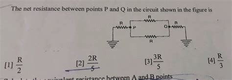 The Net Resistance Between Points P And Q In The Circuit Shown In Fig Is