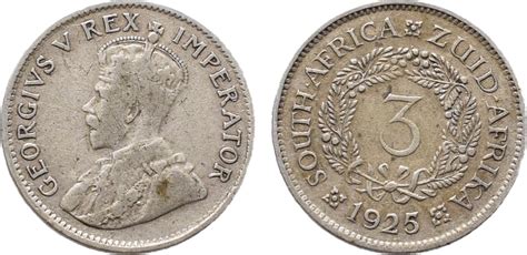 Südafrika 3 Pence 1925 George V 1910 1936 VF MA Shops