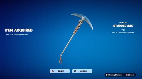 Studded Axe Pickaxe Return Release Date In Fortnite Item Shop