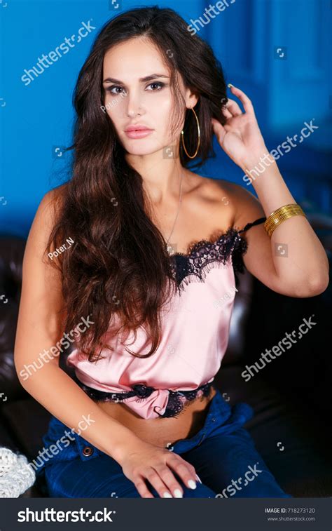 Beautiful Sexy Brunette Interior Stock Photo Shutterstock