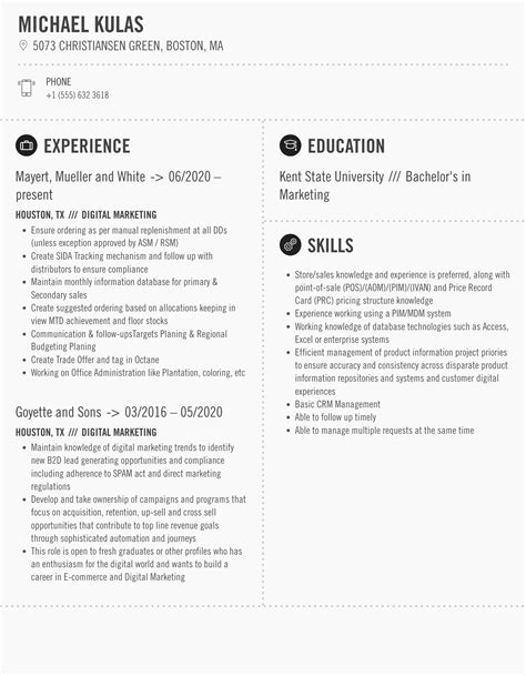 Digital Marketing Resume Samples Velvet Jobs