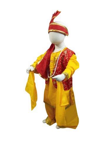 Punjabi Bhangra Baisakhi Folk Dance Costume For Boys And Men Yellow