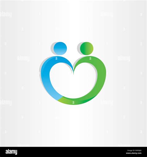 Heart Shape People Icon Design Stock Vector Image And Art Alamy