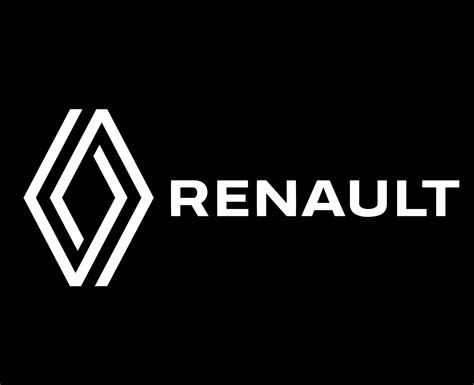 Renault Symbol Brand Car Logo White Design French Automobile Vector