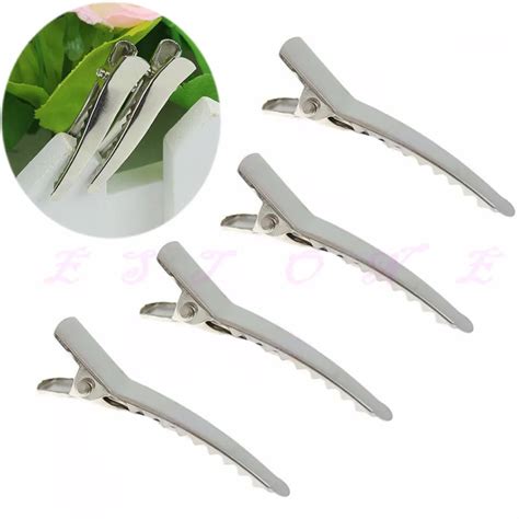 10pcs New 34mm Metal Single Prong Alligator Bow Diy Hair Clips Practical In Hair Clips And Pins