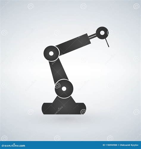 Robotic Manipulator Black Silhouette Symbol Icon Robot Limb Logo